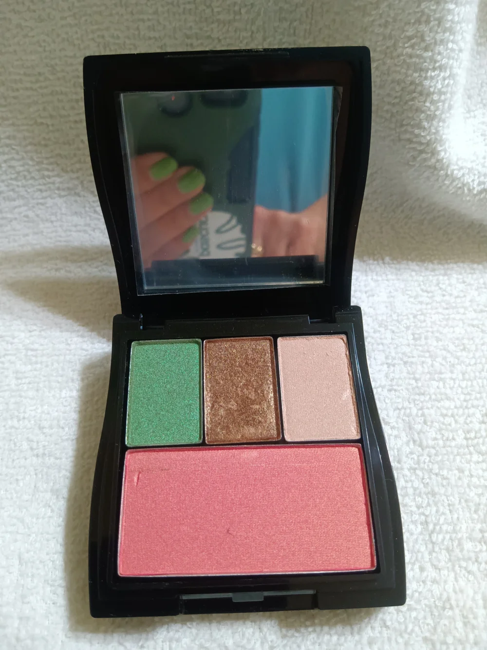 Mary Kay  Petite Palette Pink Blush with Green, Brown & Champagne Eyeshadows